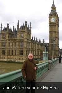 Bij de Big Ben op de Westminster Bridge