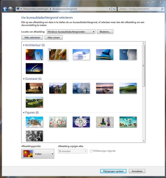 Bureublad Achtergrond in Windows RC 7