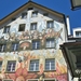 Luzern beschilderde huizen.
