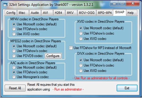 Voor Windows 7 Media Player 12 het Codec pack
