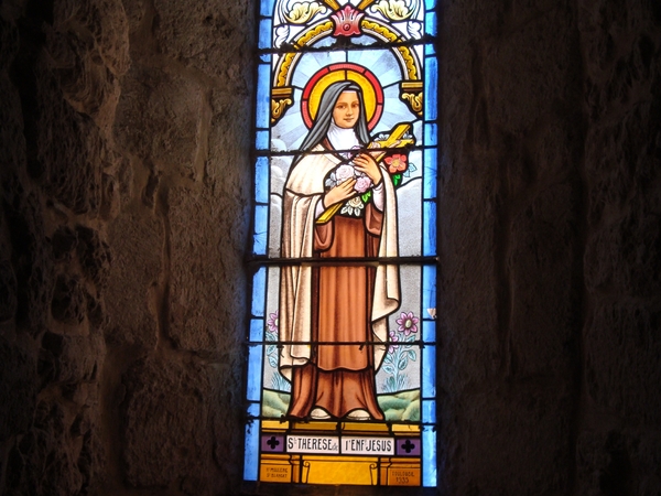 Glasraam: St Theresia ,kind van Jesus