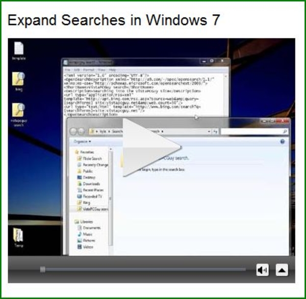 Zoeken in Windows 7 en Video download