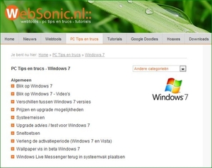 Windows 7 tips van Websonic